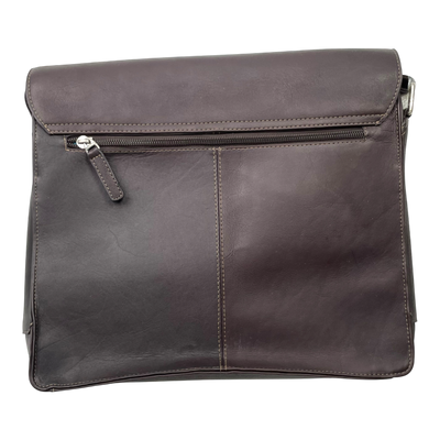 Harold's Bags leather campo messenger bag M, dark brown