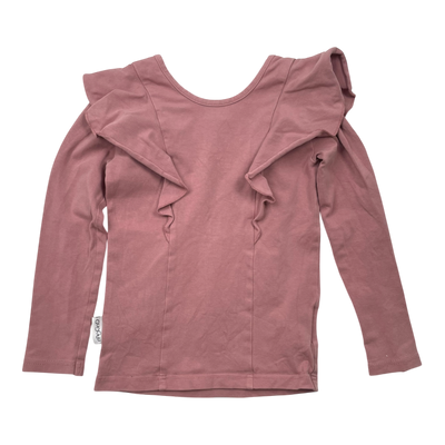 Gugguu frill shirt, rustic rose | 92cm