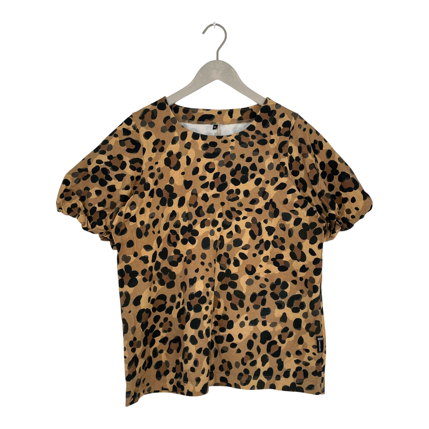 Ommellinen puffipaita t-shirt, leopard | woman XL