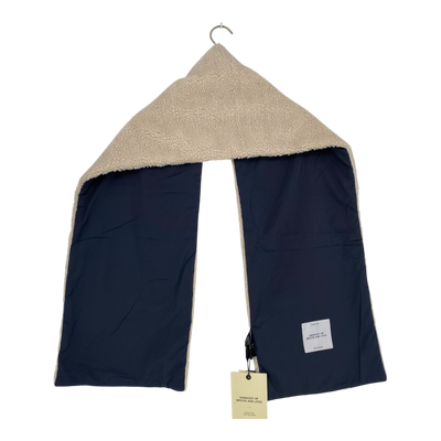 Embassy of Bricks and Logs bayonne sherpa scarf, beige/blue