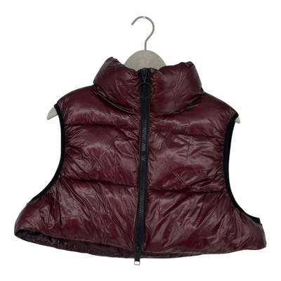 Embassy of Bricks and Logs vienna puffer vest, burgundy | unisex S