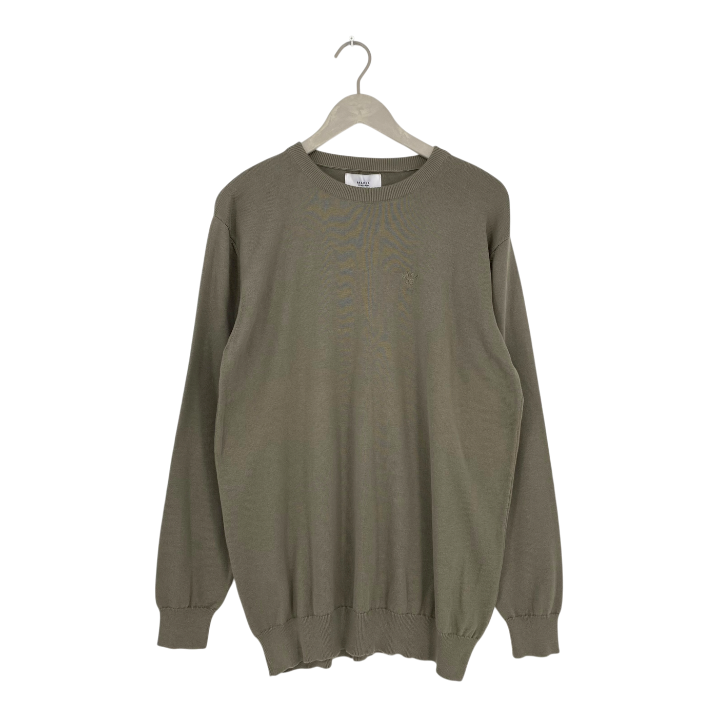 Makia cove knit sweater, light olive | man M