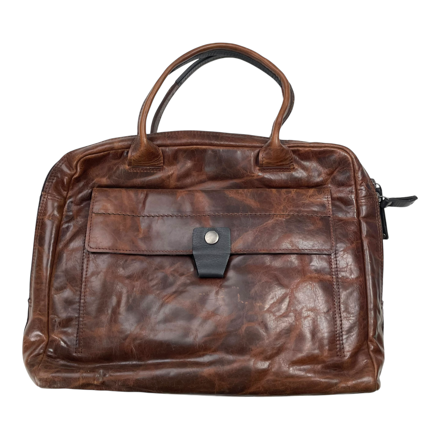 Harold's Bags ‭leather briefcase, cognac