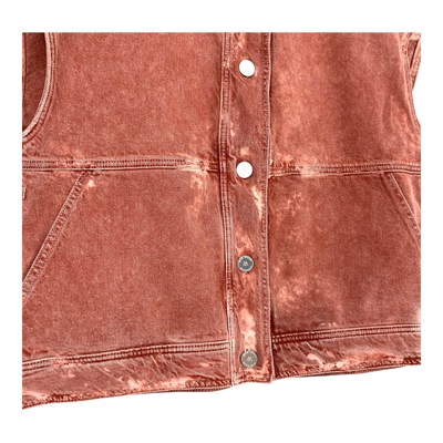Mud Jeans vivian denim vest, brick | woman s