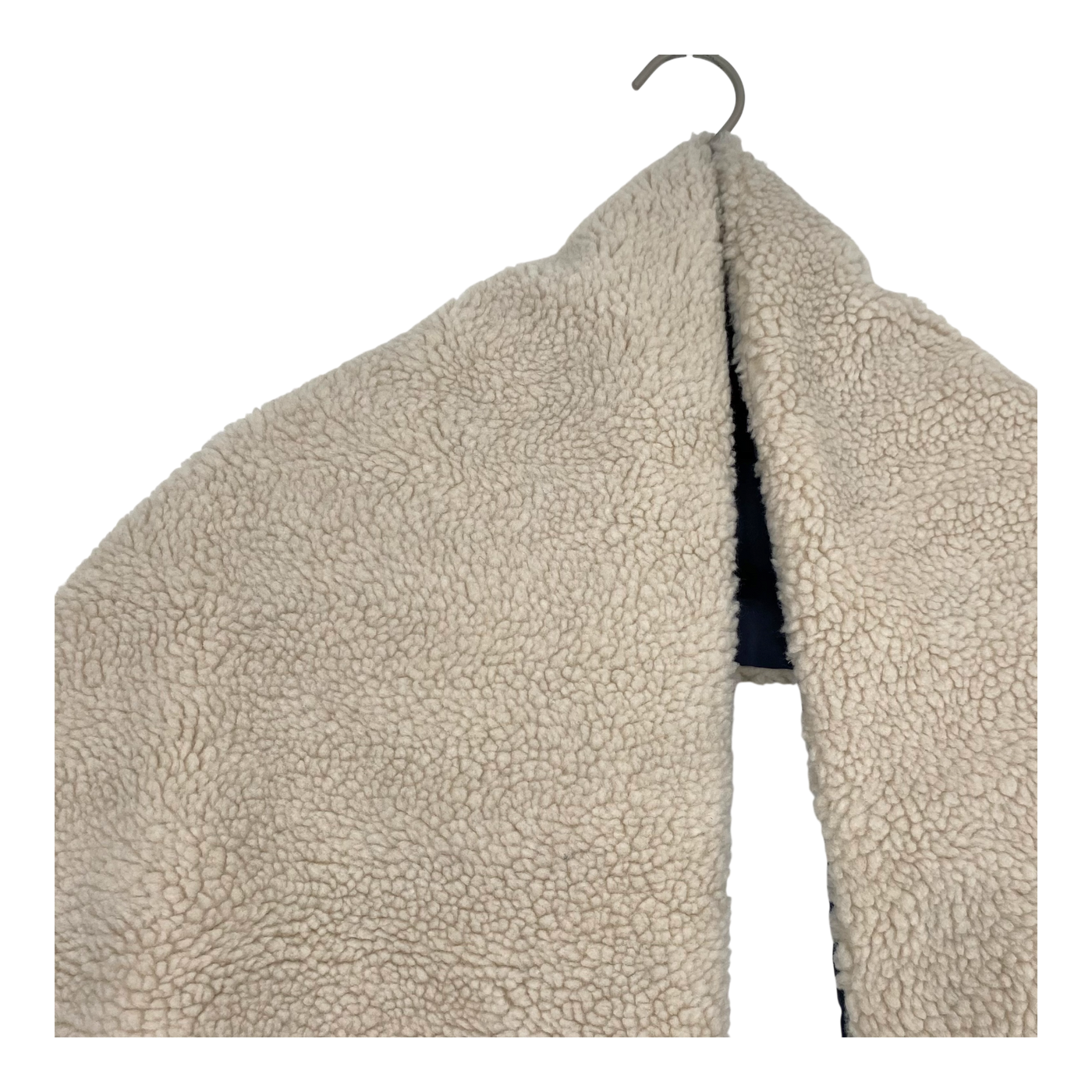 Embassy of Bricks and Logs bayonne sherpa scarf, beige/blue