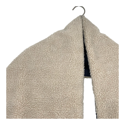Embassy of Bricks and Logs bayonne sherpa scarf, beige/blue