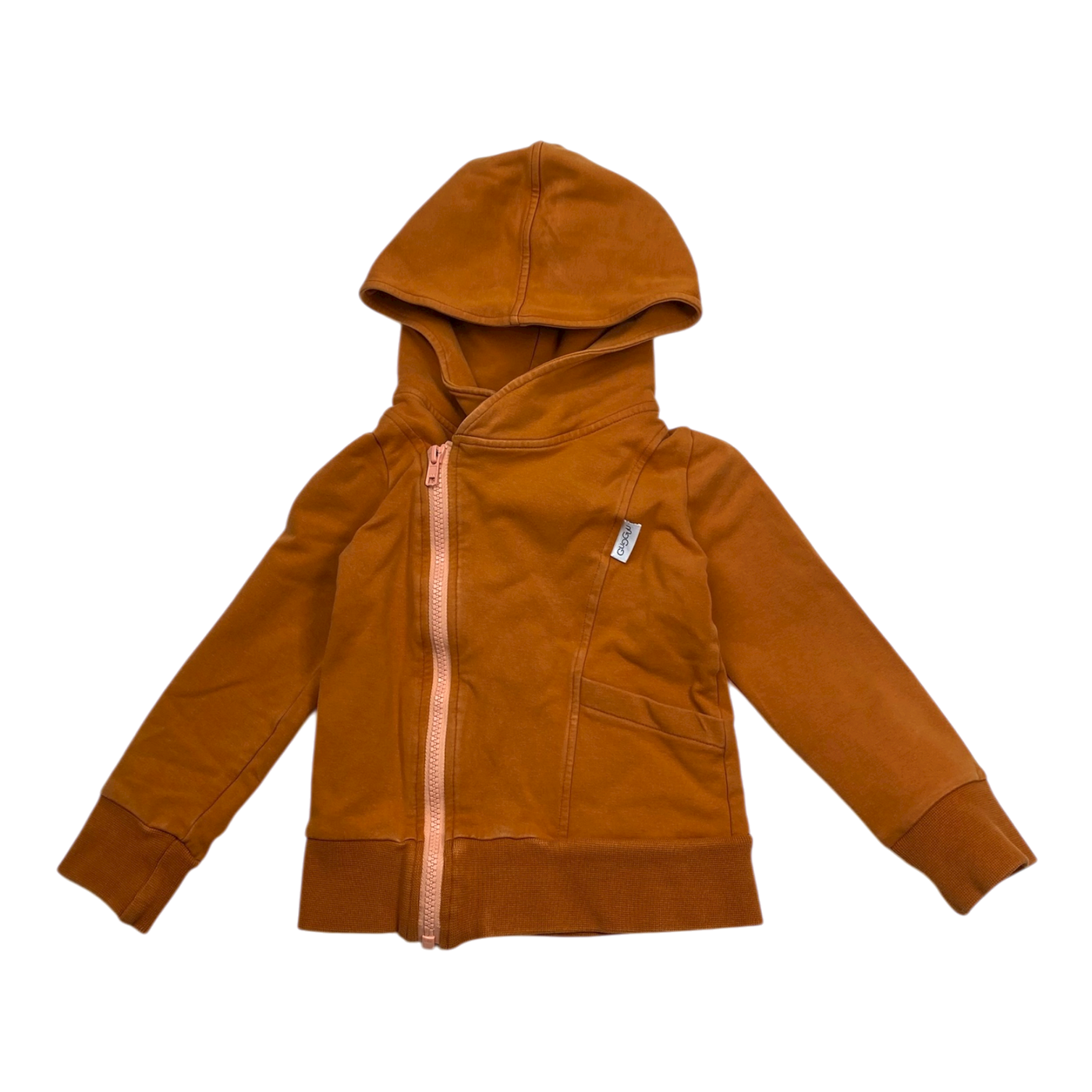 Gugguu zipper hoodie, mahogany | 98cm