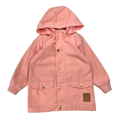 Mini Rodini pico jacket, coral pink | 104/110cm