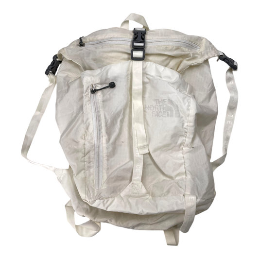 The North Face packable backpack, white