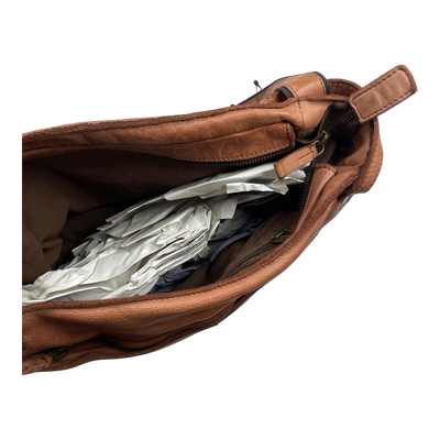 Harold's Bags leather submarine crossbag, cognac