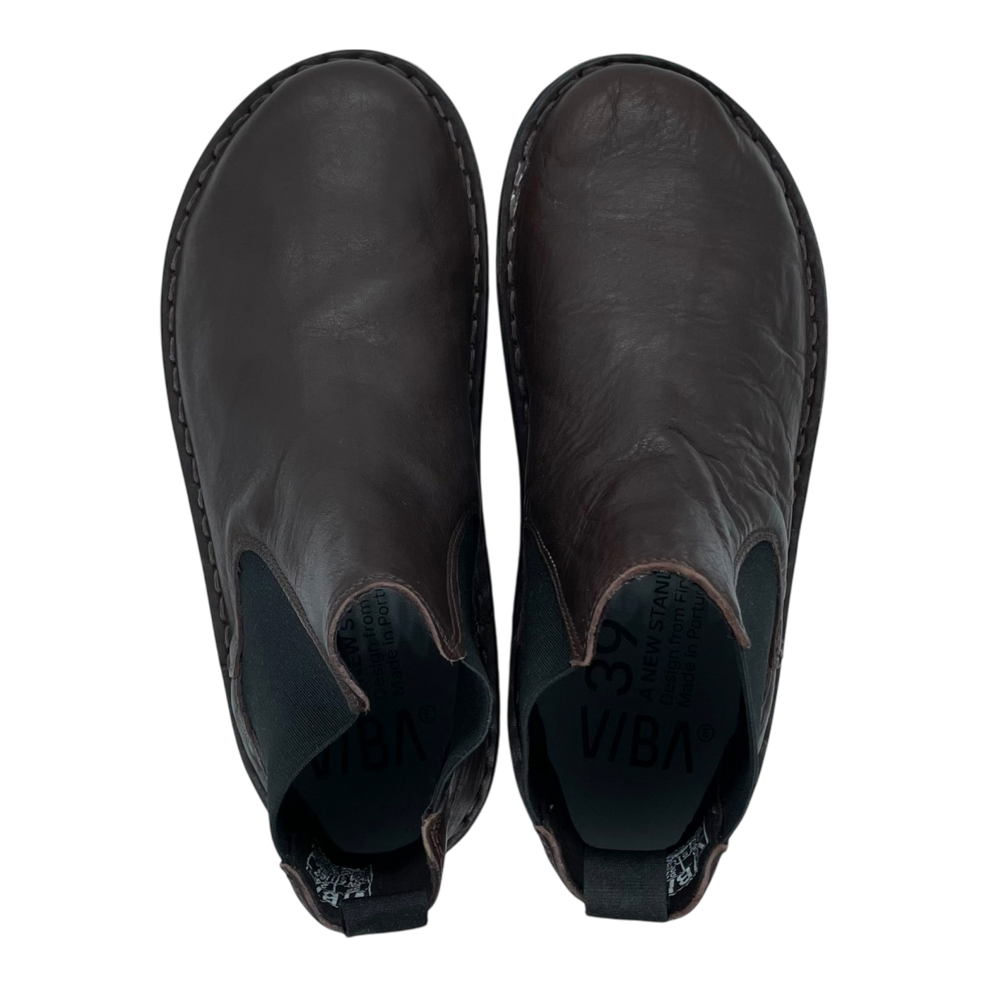 VIBAe Helsinki leather boots, cocoa brown | 39