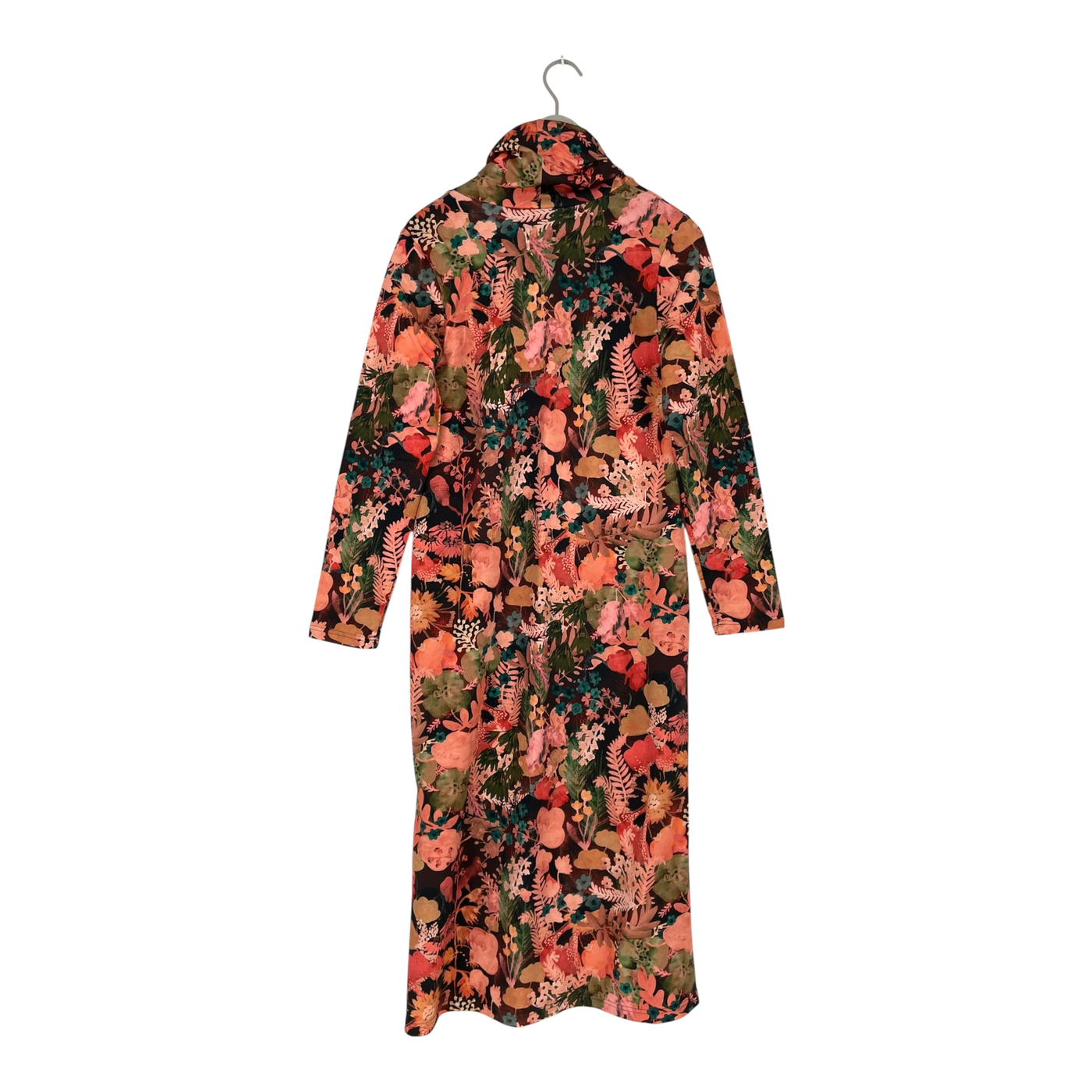 Versonpuoti tauko tricot dress, peach flowers | woman M