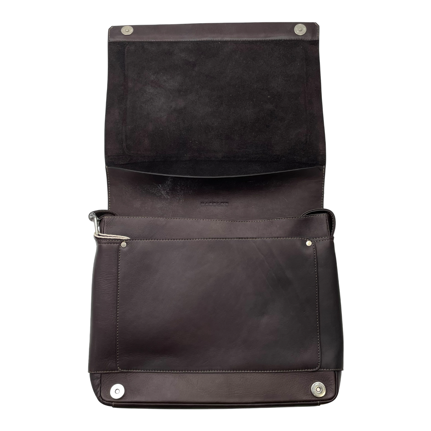 Harold's Bags leather campo messenger bag M, dark brown
