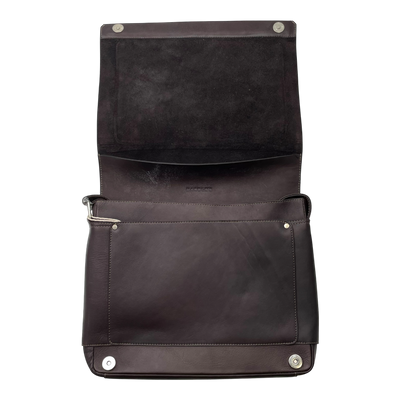 Harold's Bags leather campo messenger bag M, dark brown