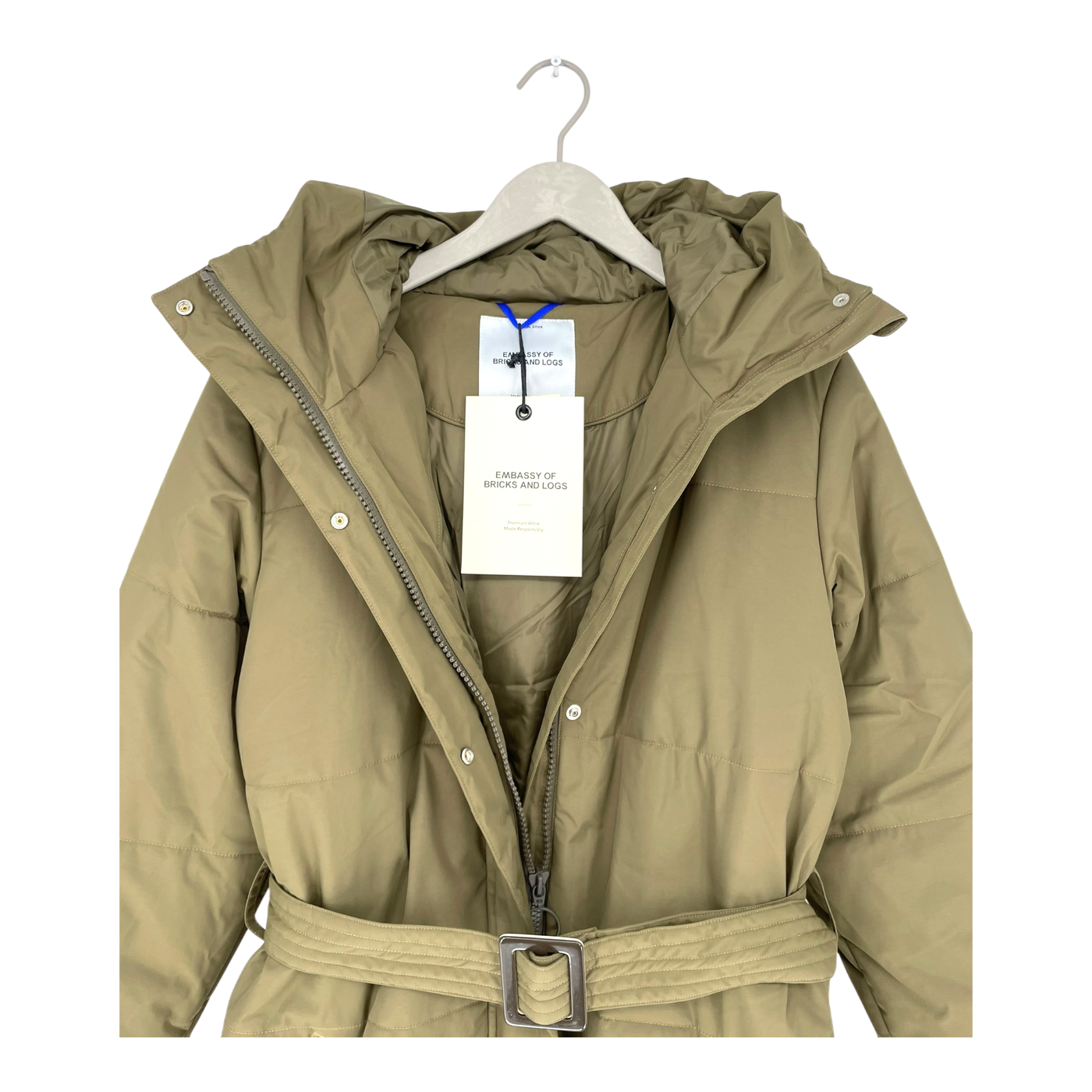 Embassy of Bricks and Logs asby parka jacket, green | unisex S