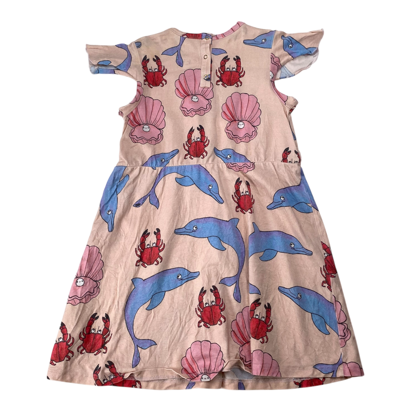 Mini Rodini dress, sea animals | 116/122cm