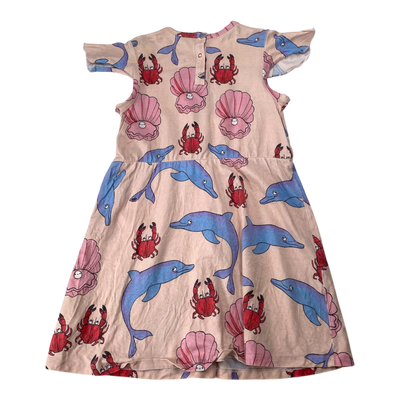 Mini Rodini dress, sea animals | 116/122cm