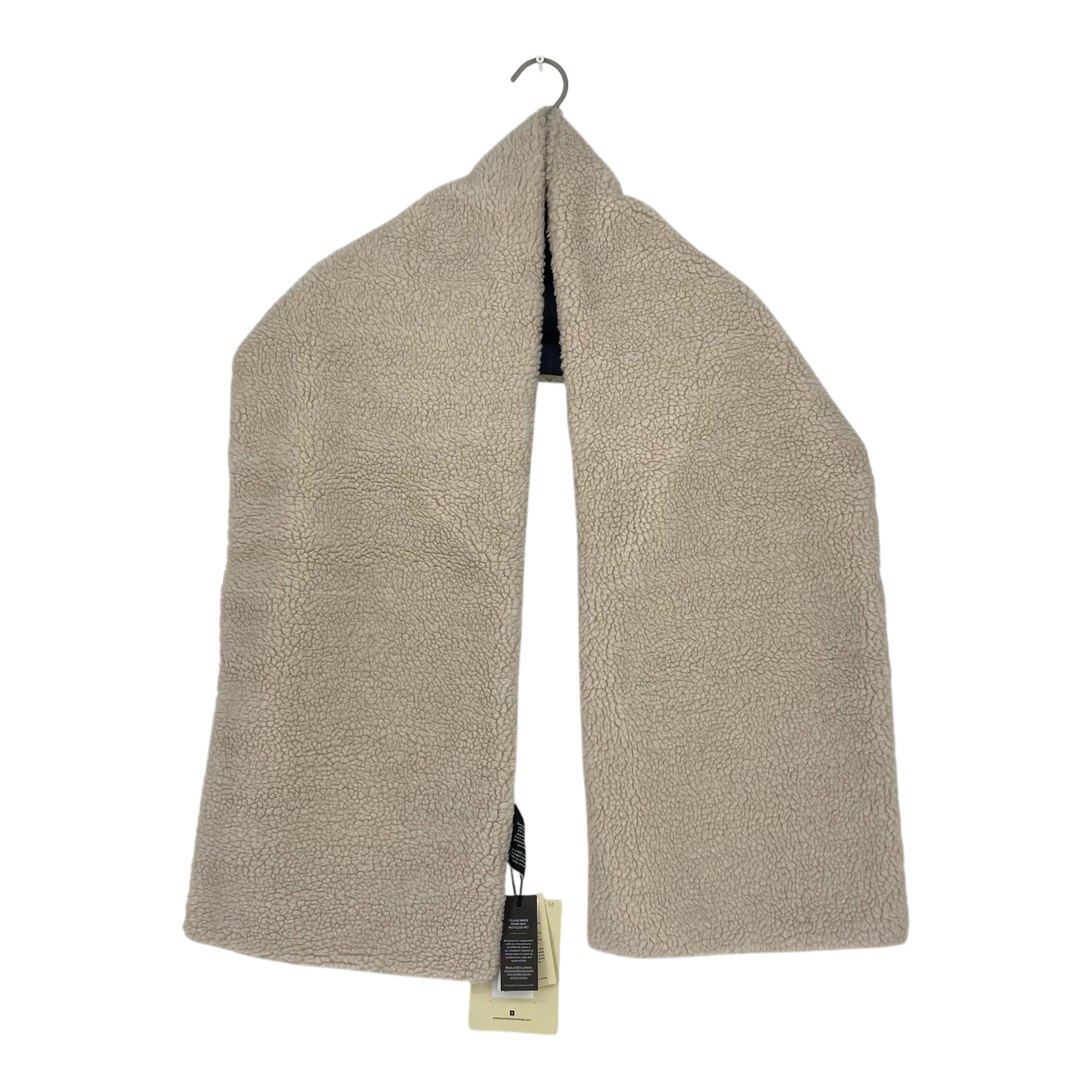 Embassy of Bricks and Logs bayonne sherpa scarf, beige/blue