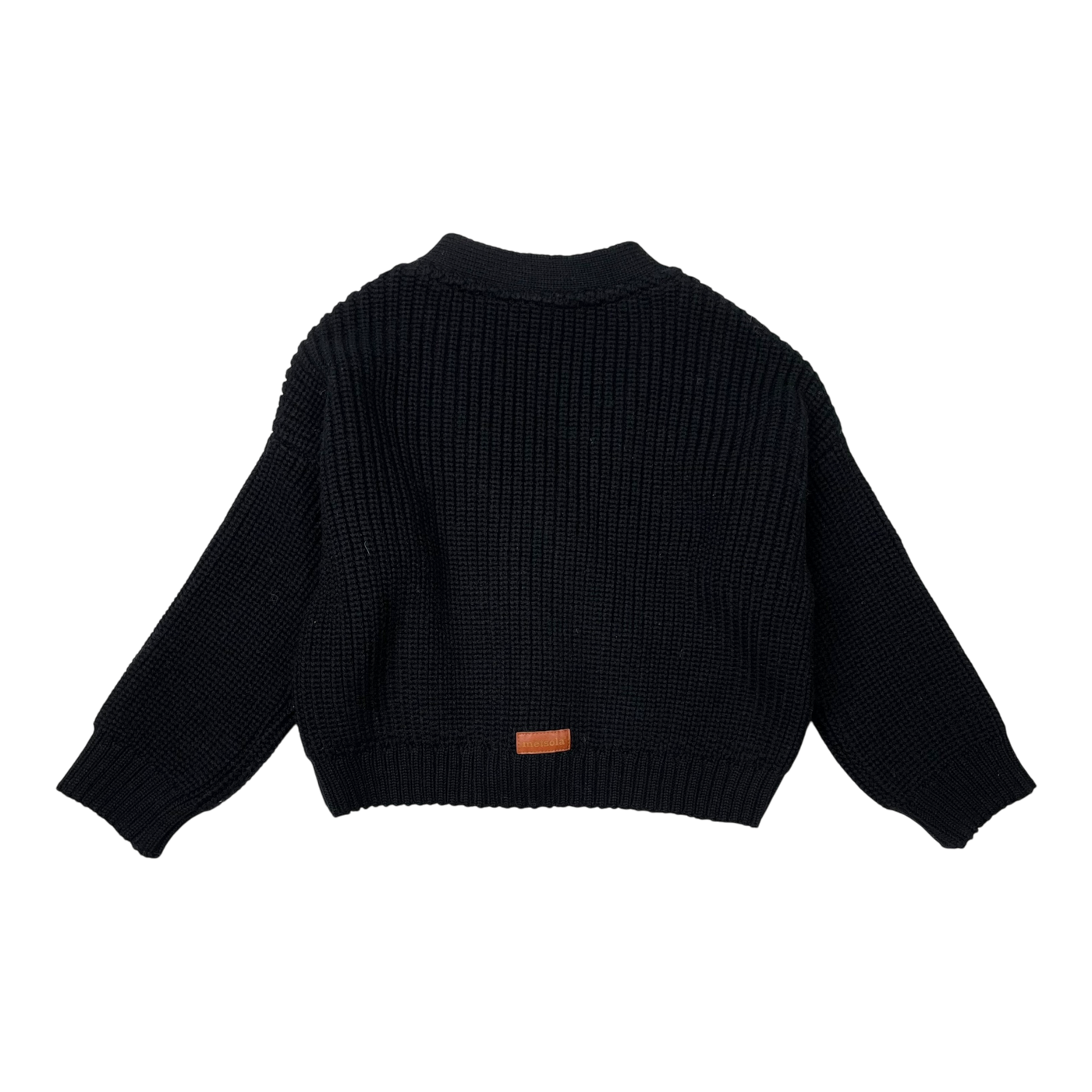 Metsola merino cardigan, black | 86/92cm