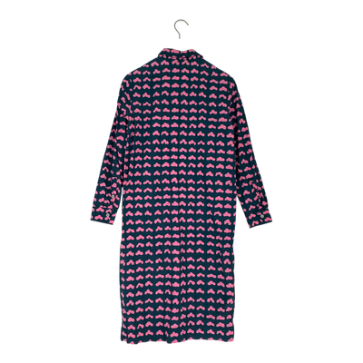 Marimekko flossi woven dress, slate grey and pink | woman 38