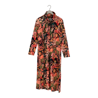 Versonpuoti tauko tricot dress, peach flowers | woman M