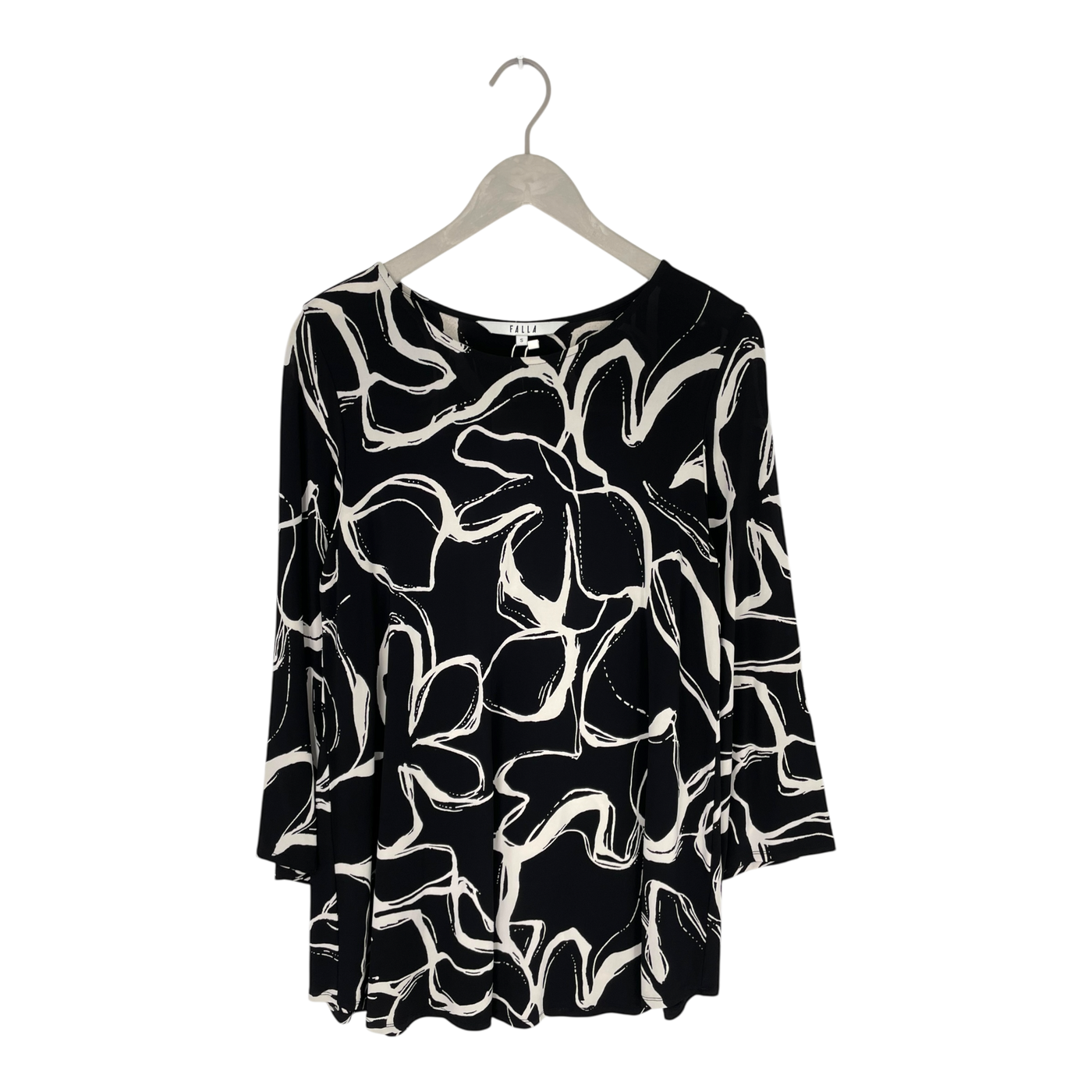 Falla siimes tunic shirt, black/white | woman S