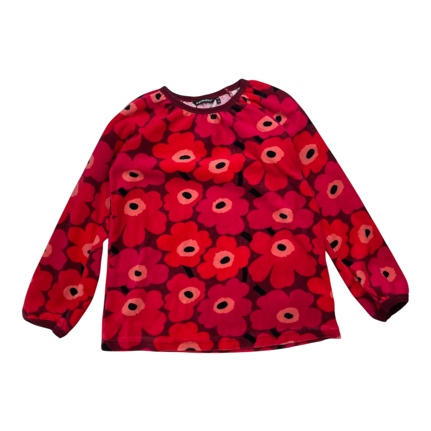Marimekko uula velour shirt, unikko | 116/122cm