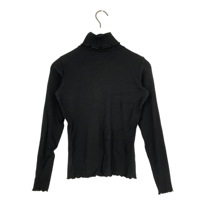 Kaiko rib turtle neck, black | woman M