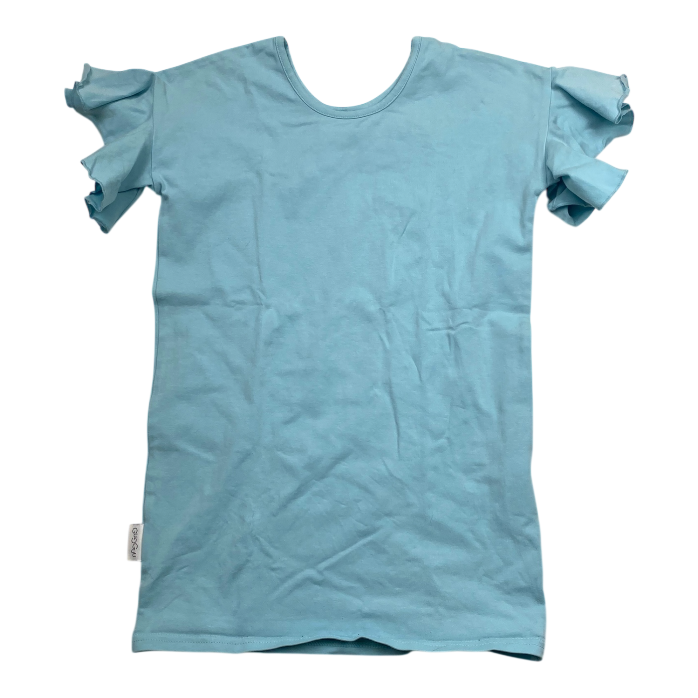 Gugguu frill t-shirt, turquoise | 152cm