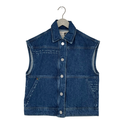 Mud Jeans van gogh denim vest, dark denim | unisex XS