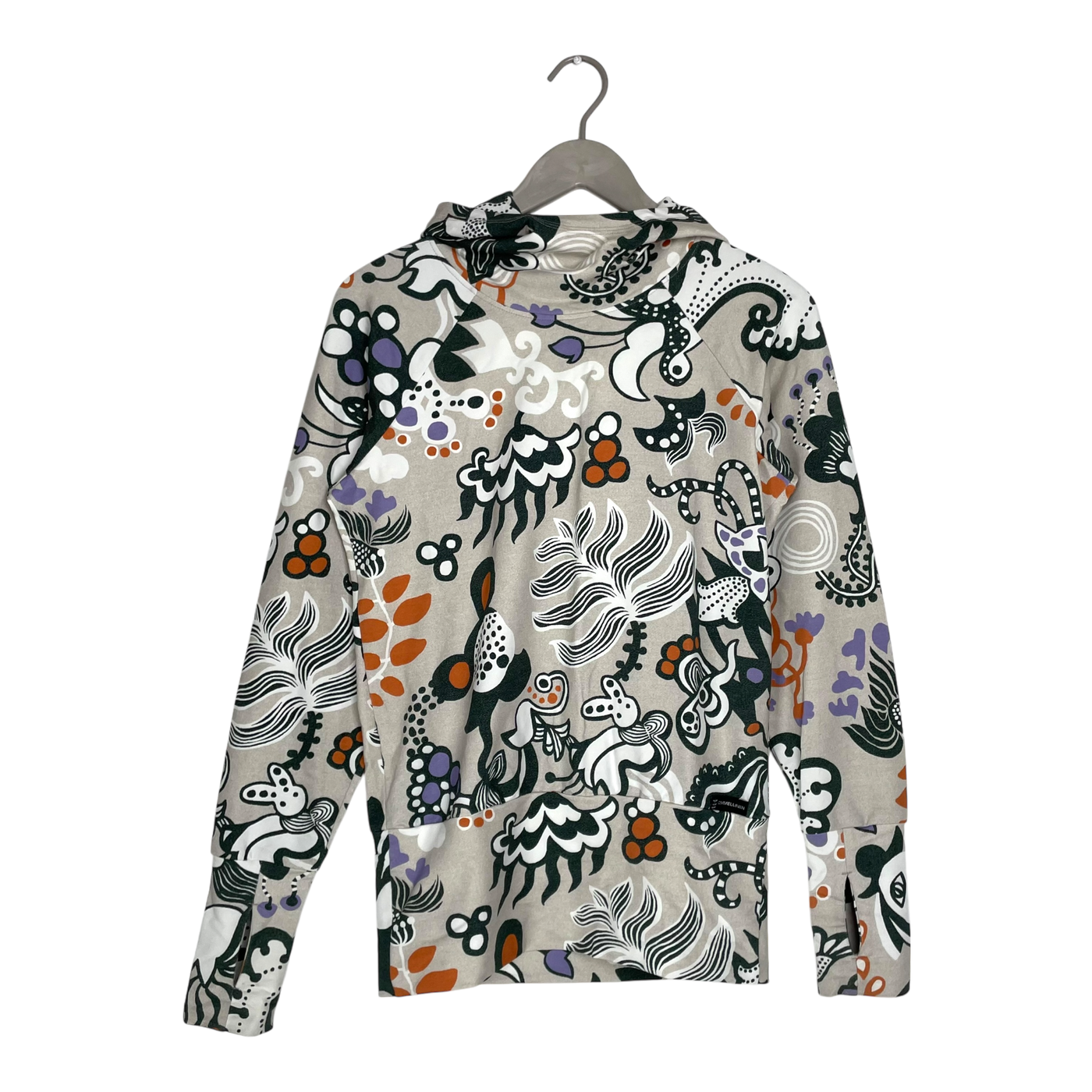 Ommellinen peukku hoodie, flowers | woman S