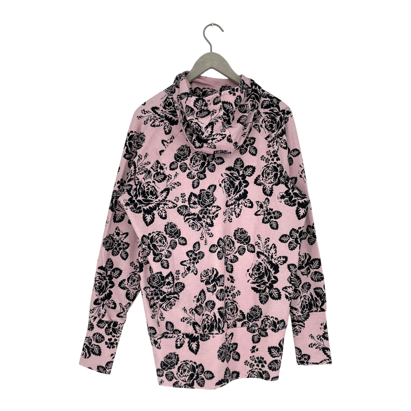 Ommellinen peukku hoodie, pink flowers | woman 2XL