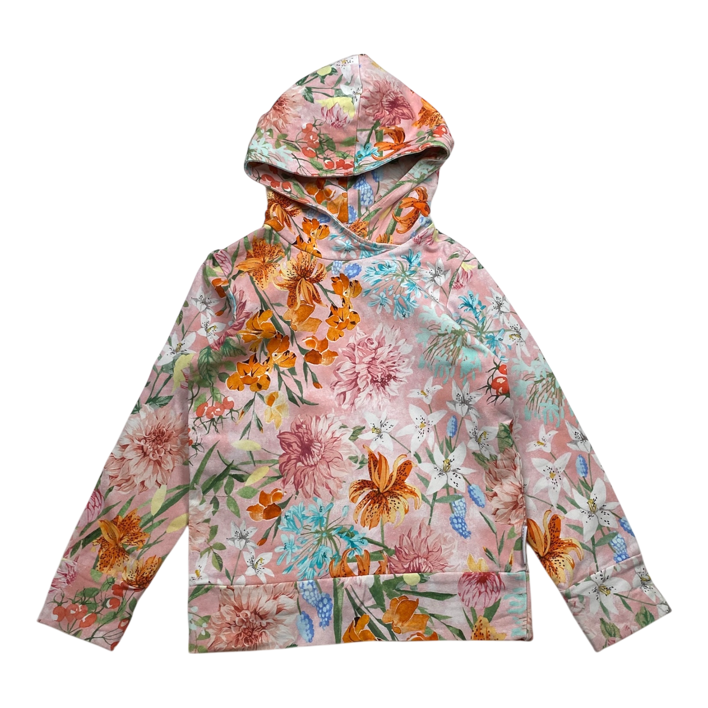 Versonpuoti hooded shirt, flower | 110cm