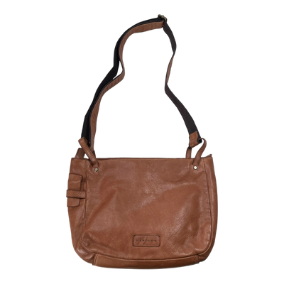 Harold's Bags leather submarine crossbag, cognac