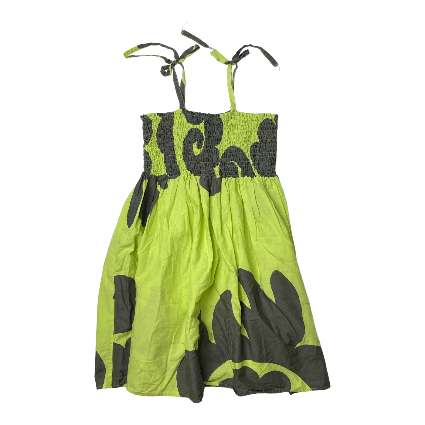 Marimekko woven dress, green | 110cm