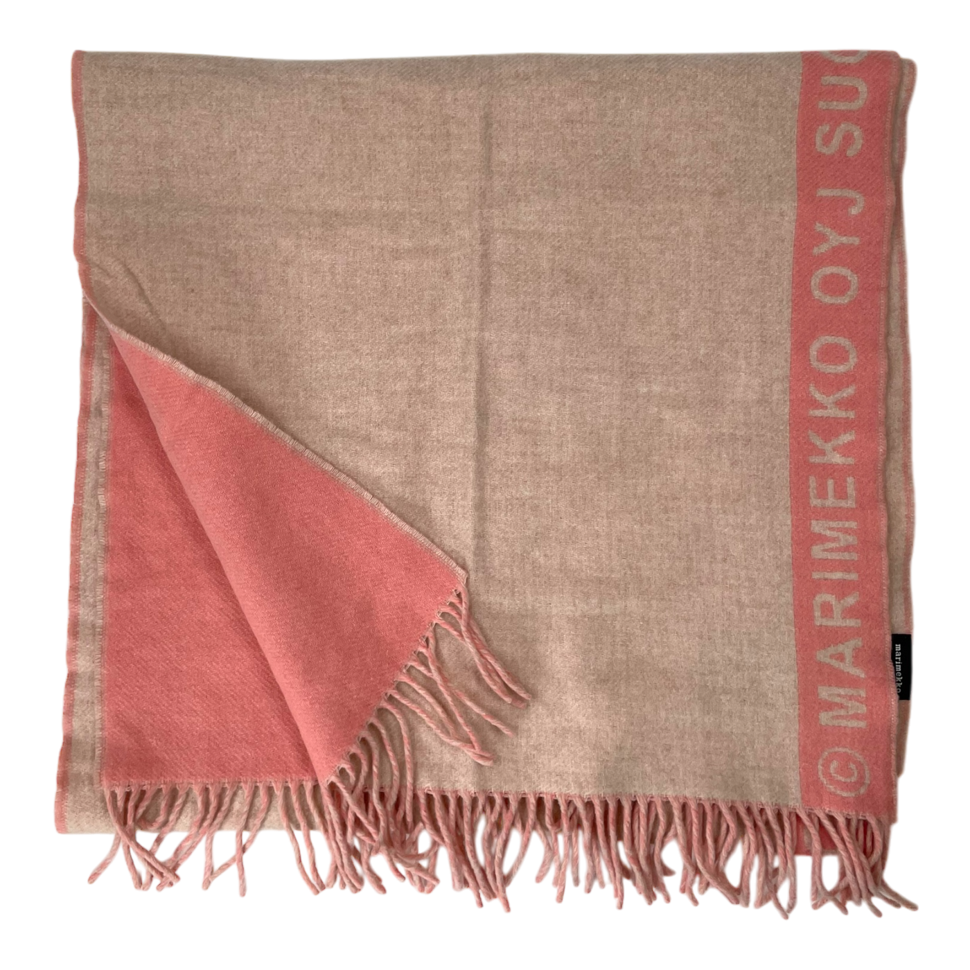 Marimekko siime wool scarf, pink