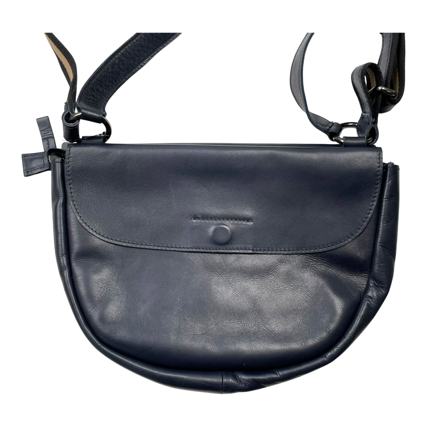 Harold's Bags leather caugio handbag double, midnight blue