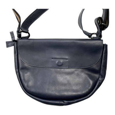 Harold's Bags leather caugio handbag double, midnight blue