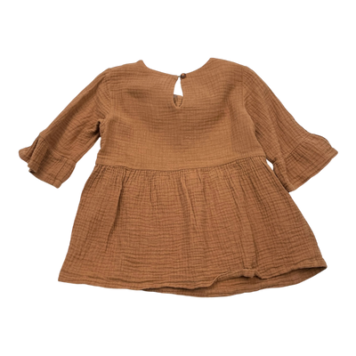Kaiko muslin dress, caramel | 86/92cm