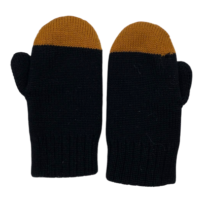 Papu kivi mittens, black | 3-5y