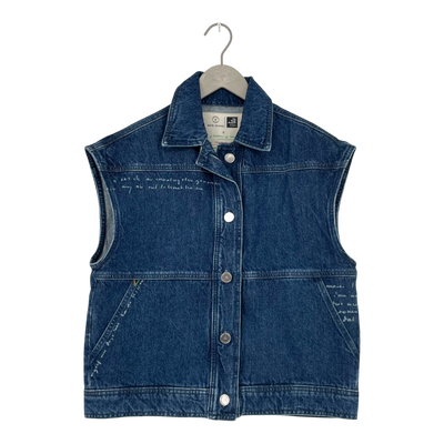 Mud Jeans van gogh denim vest, dark denim | unisex S