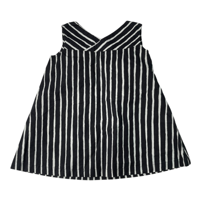 Marimekko helle piccolo woven dress, black & white | 92/98cm