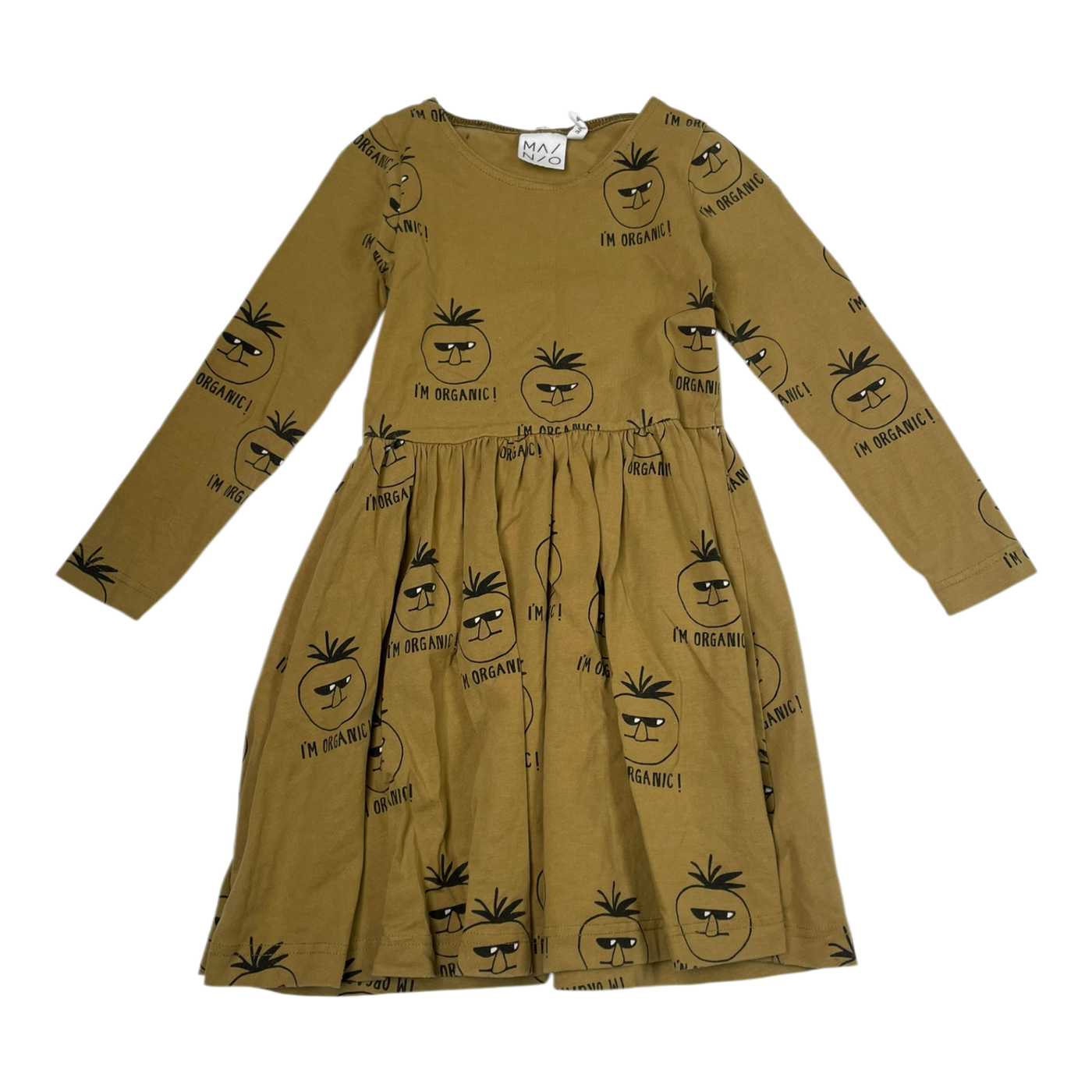 Mainio dress, olive green | 98/104cm