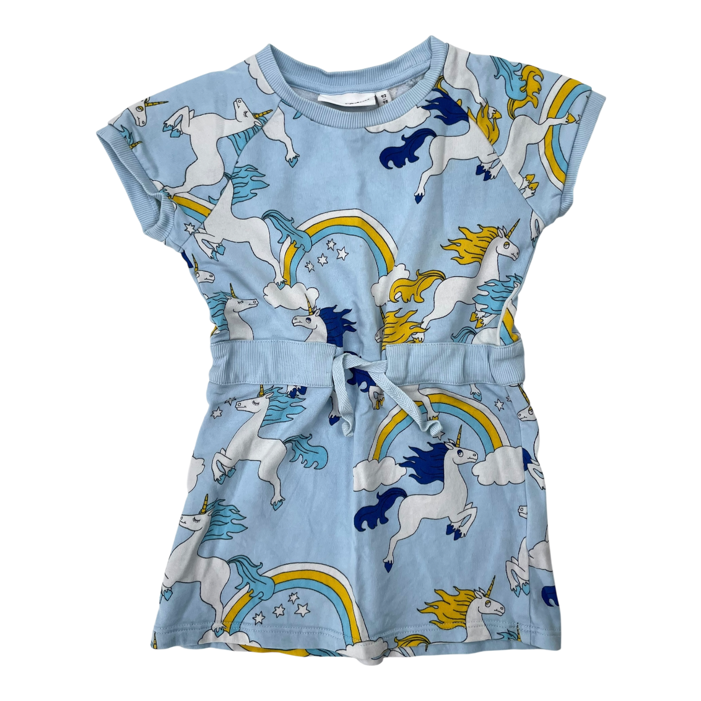 Mini Rodini sweat dress, unicorns | 92/98cm