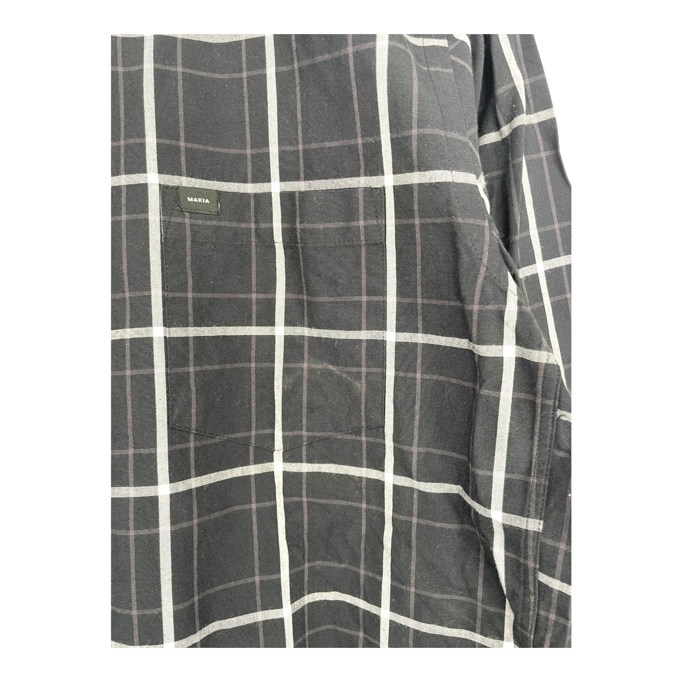 Makia grove buttoned shirt, black | man M