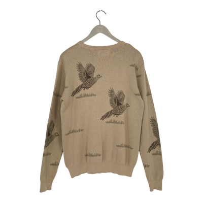 Makia hunted knit sweater, bird | man M