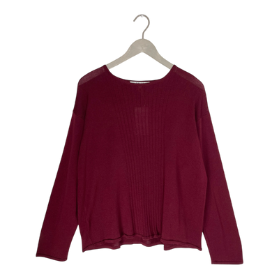 Falla pihka fine knit sweater, burgundy | woman S