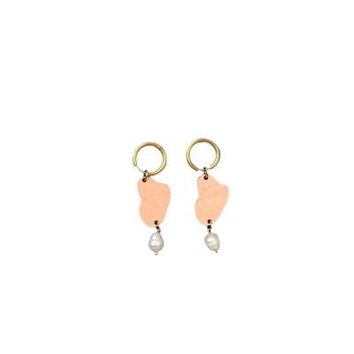 Maanantaimalli so-pi-va 257 earrings, peach/gold | onesize