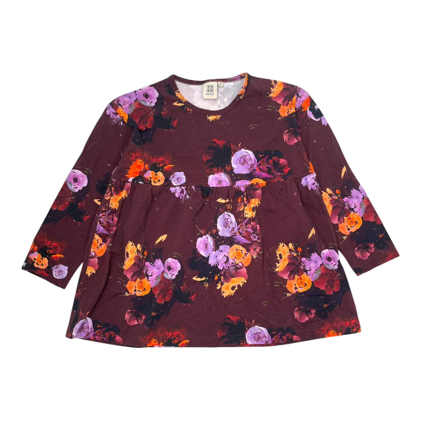 Kaiko tunic shirt, flowers | 134/140cm