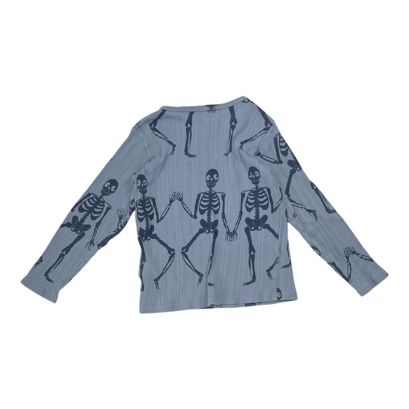 Mini Rodini skeleton shirt, blue | 116/122cm